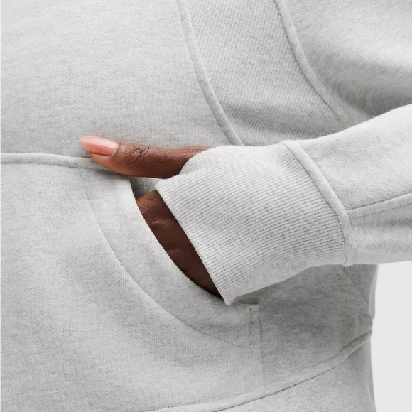 *NWOT* Lululemon Scuba Light Gray Half-Zip Hoodie - Picture 4 of 4